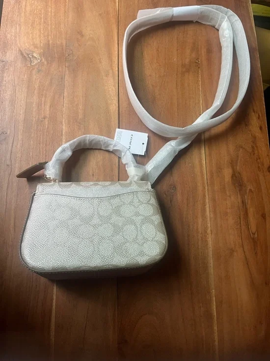 Coach Mini Top-Handle Crossbody in Chalk - Picture 2 of 3